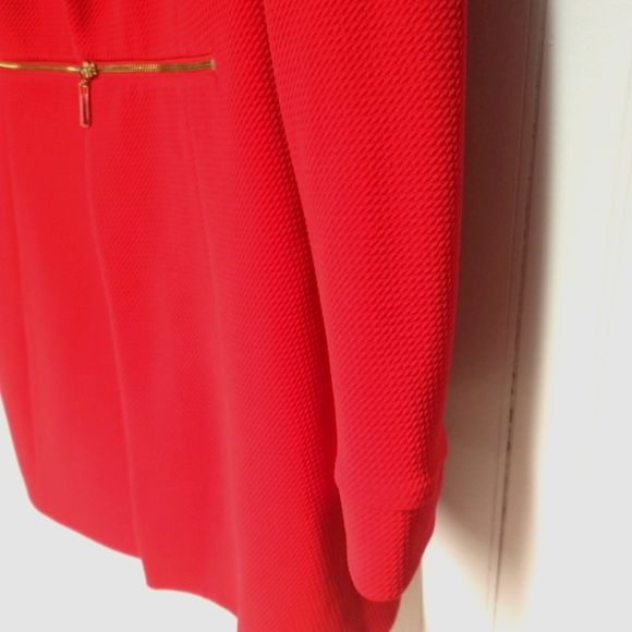 Kasper Red Open Front Blazer Jacket Size 8 EUC - Picture 2 of 7